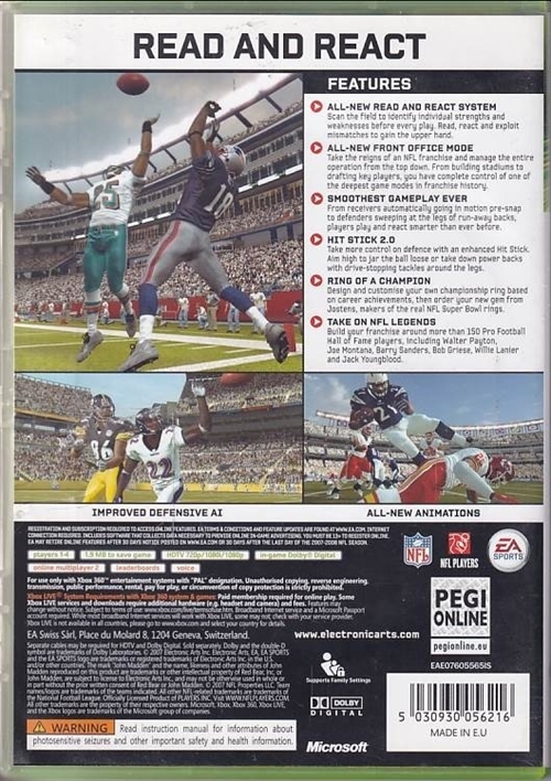 Madden NFL 08 - XBOX 360 (B Grade) (Genbrug)